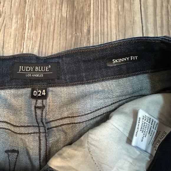 Judy Blue Skinny Fit Blue Jeans Button Fly Style #JB82331DK Women’s‎ Size 0 / 24 - Picture 8 of 8